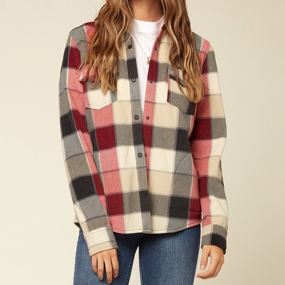 O'Neill Tops - O’Neill Zuma Super Fleece Plaid Flannel Shirt